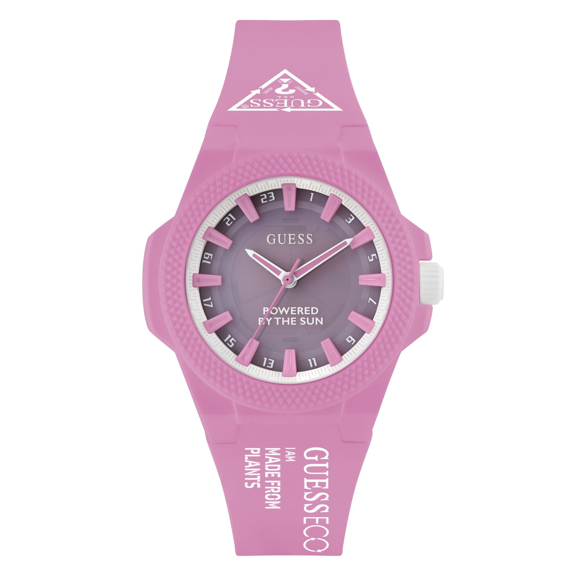 Guess Outspoken Pink Round Dial Quartz Analog Women Watch Watch Guess