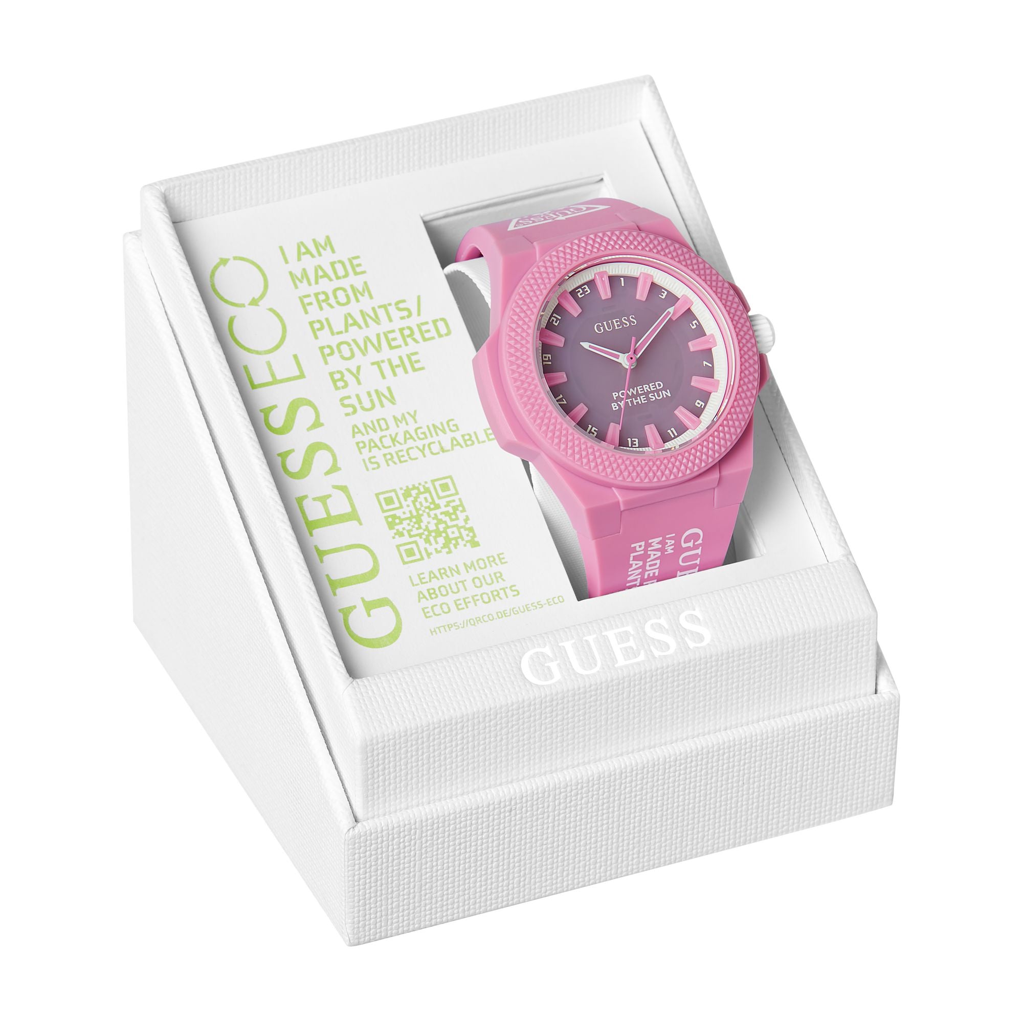 Guess Outspoken Pink Round Dial Quartz Analog Women Watch Watch Guess