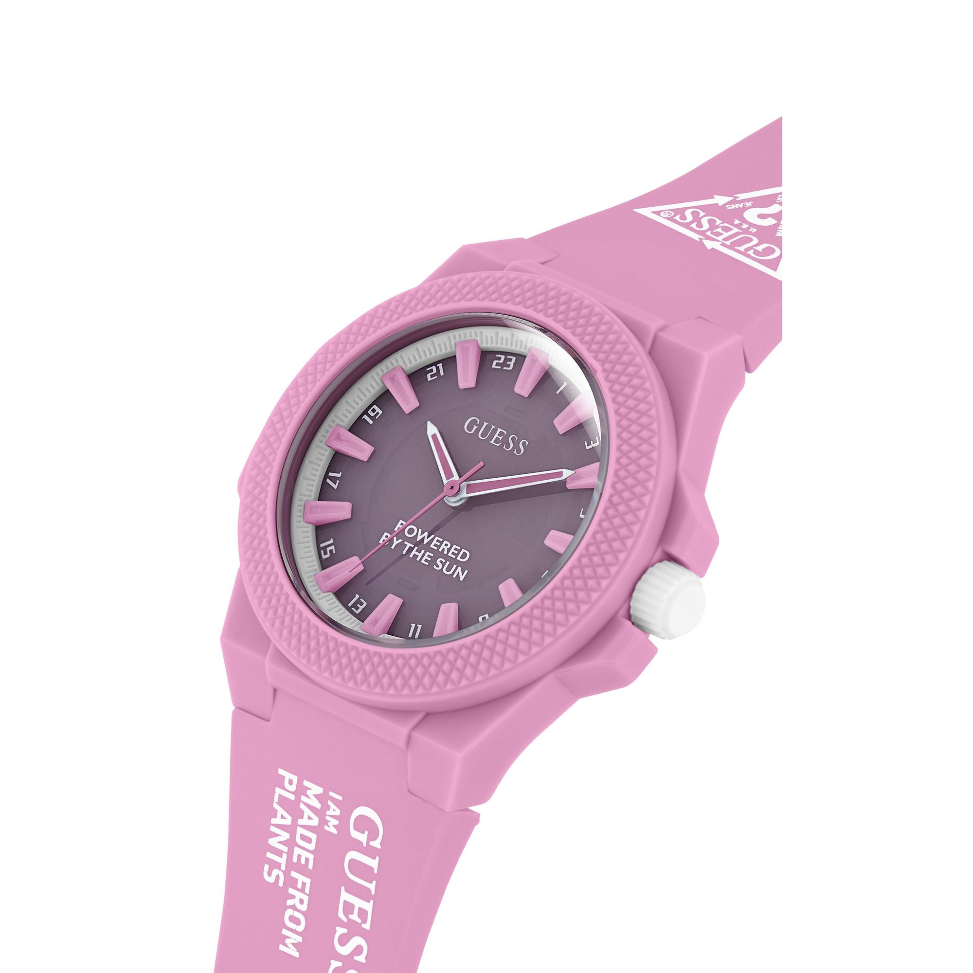 Guess Outspoken Pink Round Dial Quartz Analog Women Watch