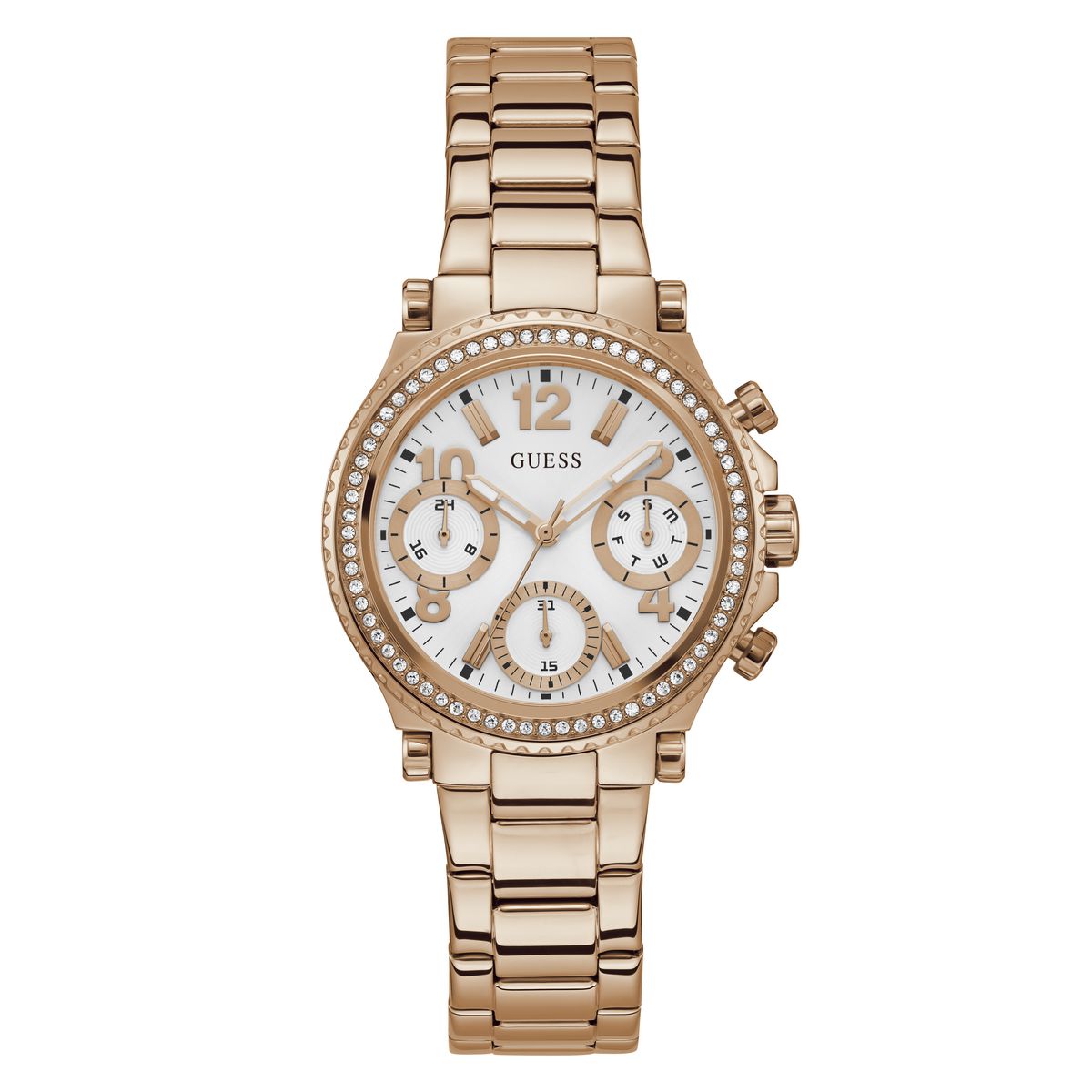 Guess White Round Dial Quartz Analog Women Watch Watch Guess