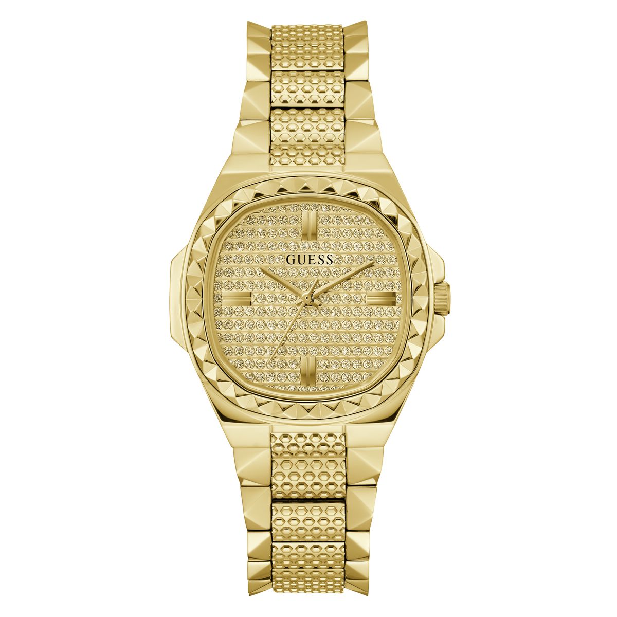 Guess Champagne Square Dial Quartz Analog Women Watch