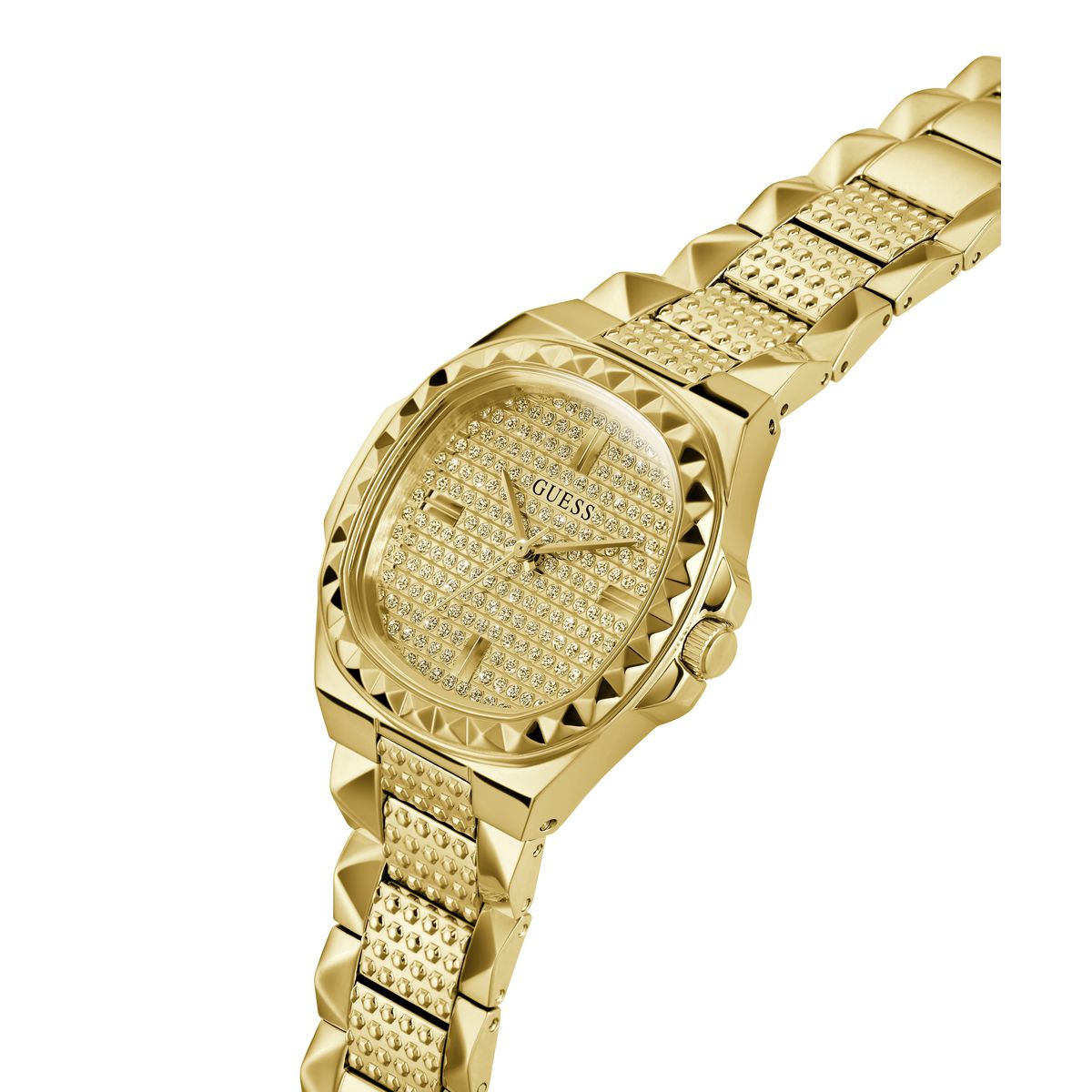 Guess Champagne Square Dial Quartz Analog Women Watch