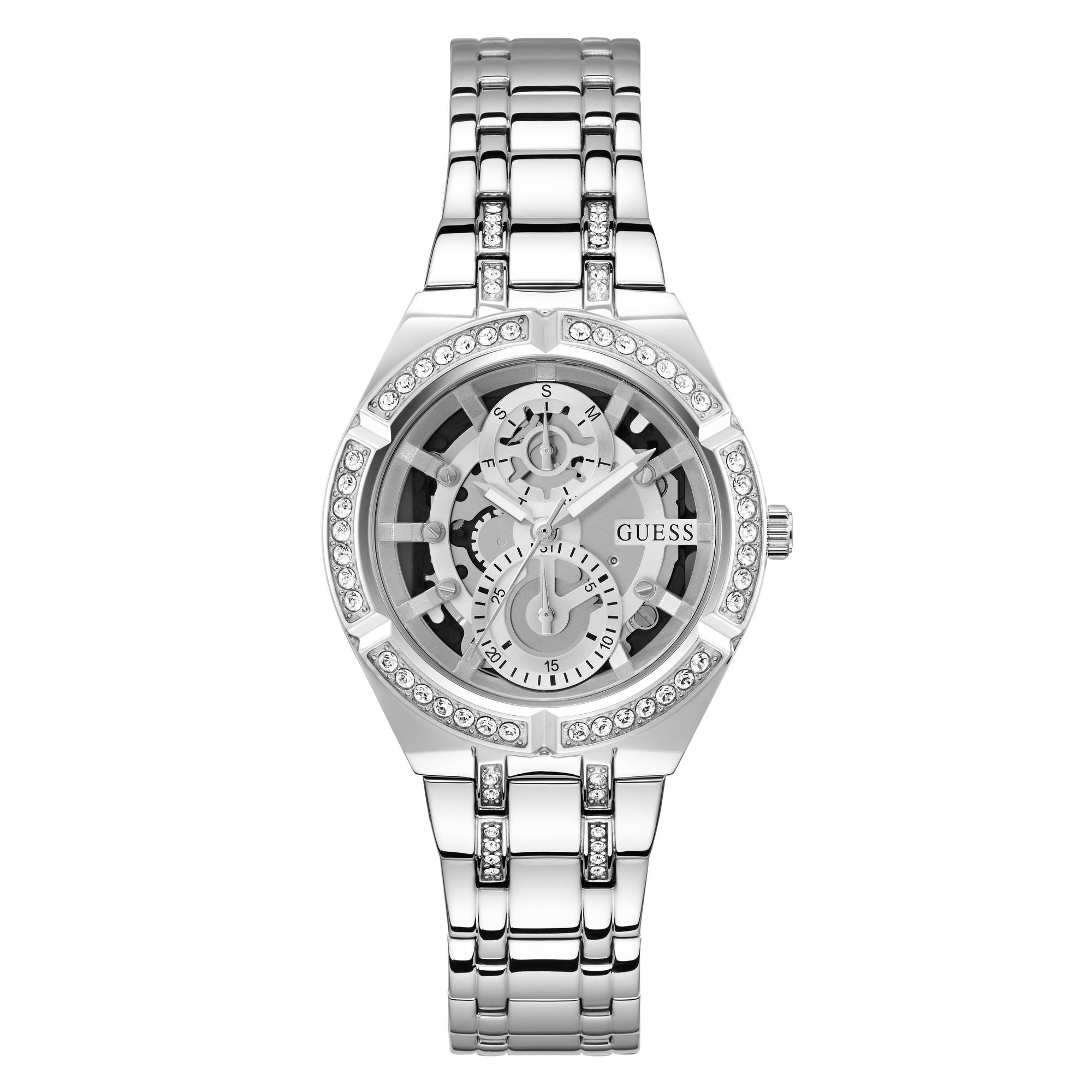 Guess Allara Silver Tone Round Dial Quartz Analog Women Watch