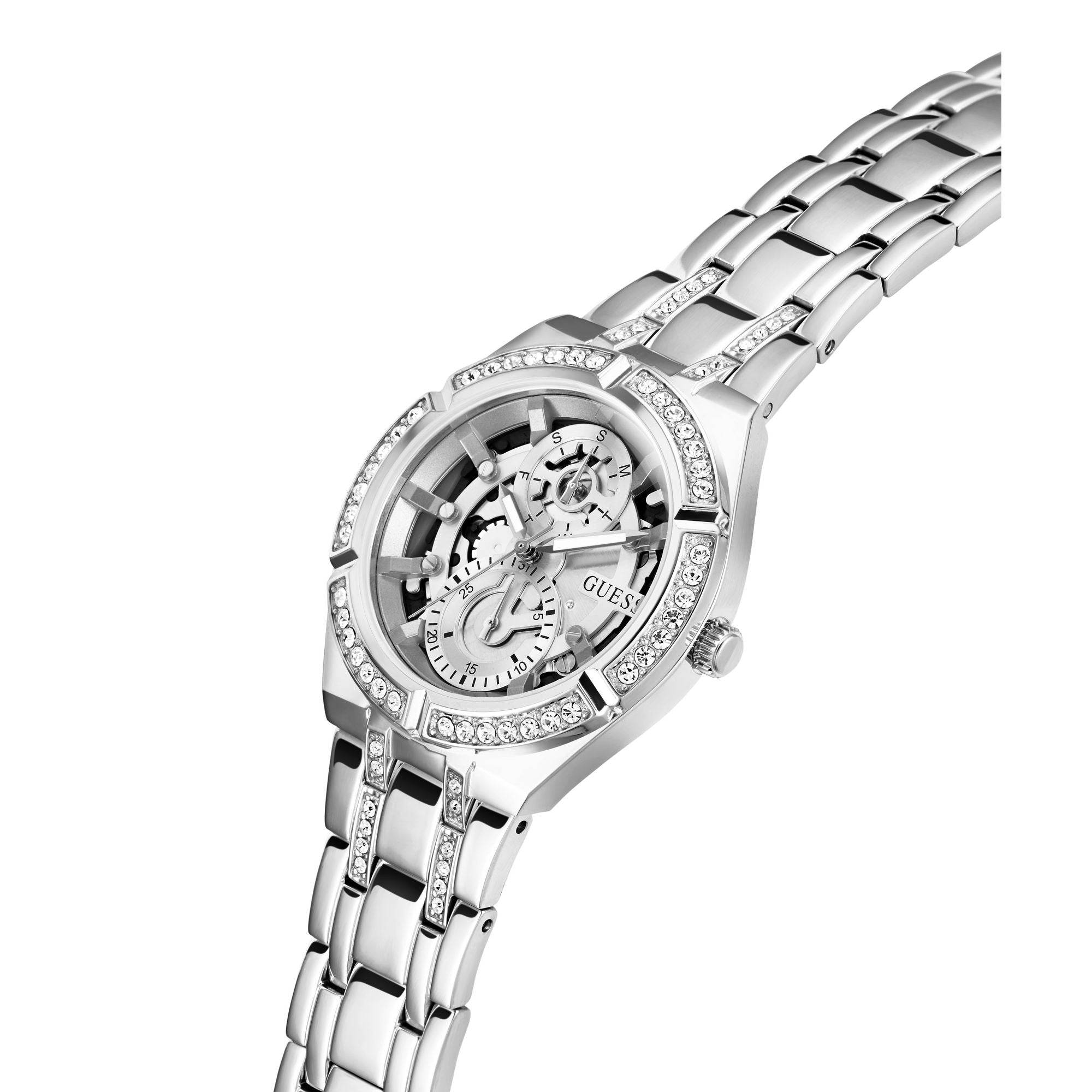 Guess Allara Silver Tone Round Dial Quartz Analog Women Watch