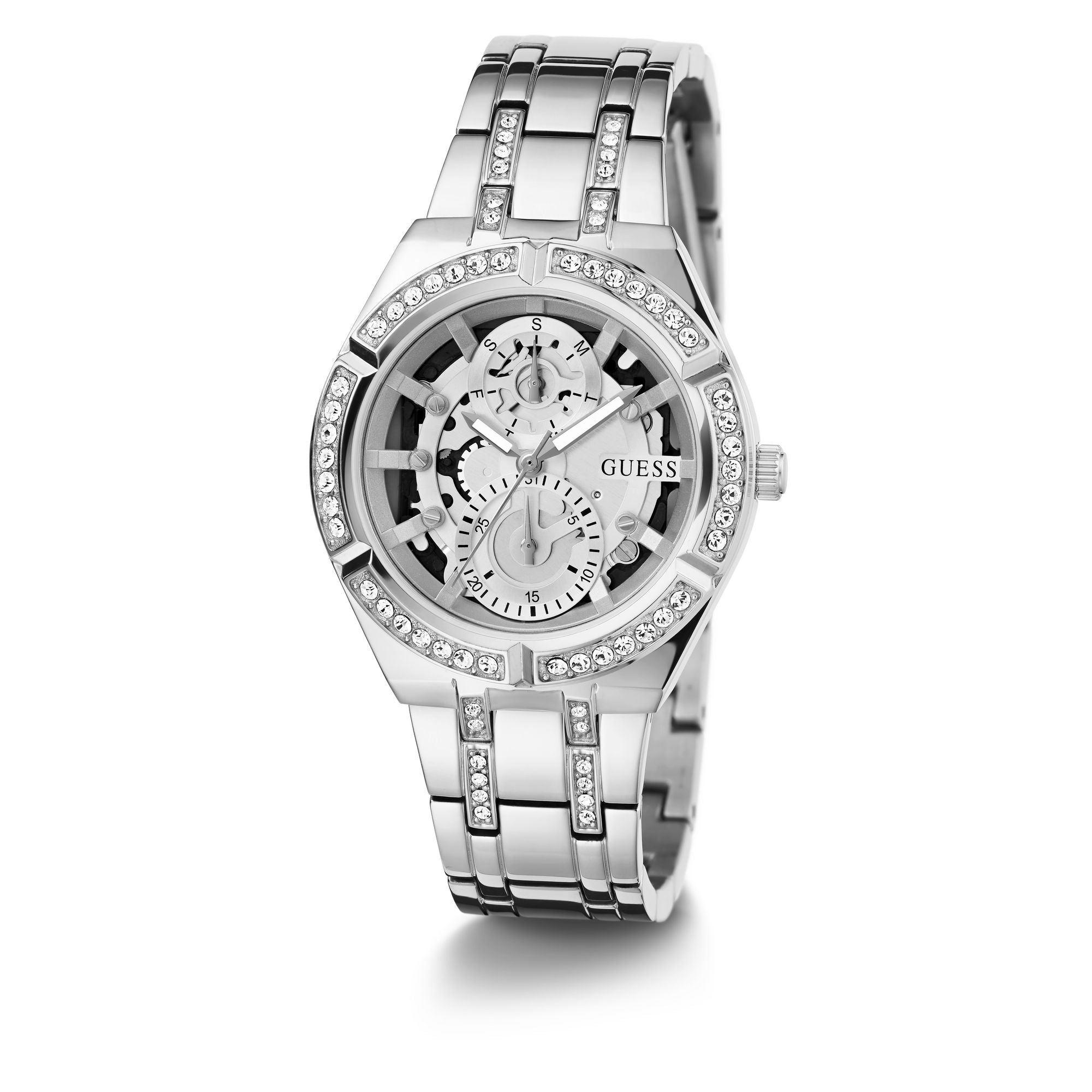 Guess Allara Silver Tone Round Dial Quartz Analog Women Watch
