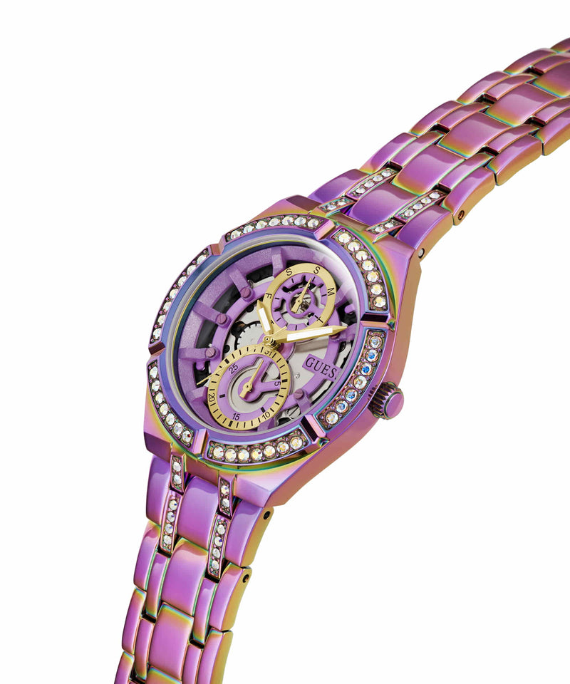 Guess Allara Iridescent Round Dial Multi-function Women Watch Watch Guess