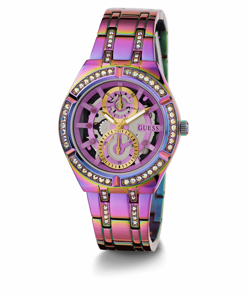 Guess Allara Iridescent Round Dial Multi-function Women Watch Watch Guess