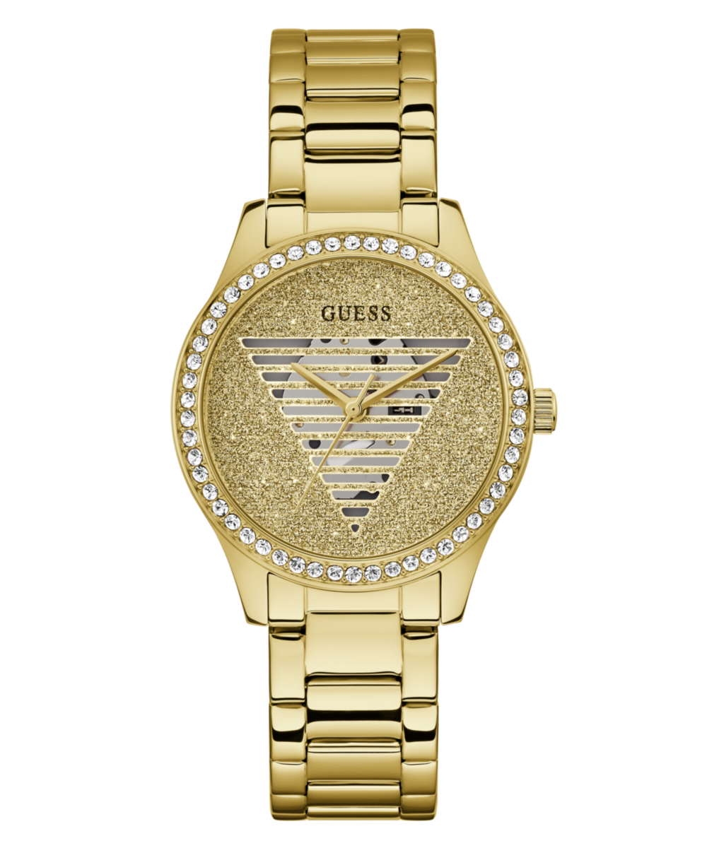 Guess Trend Champagne Round Dial Analog Women Watch