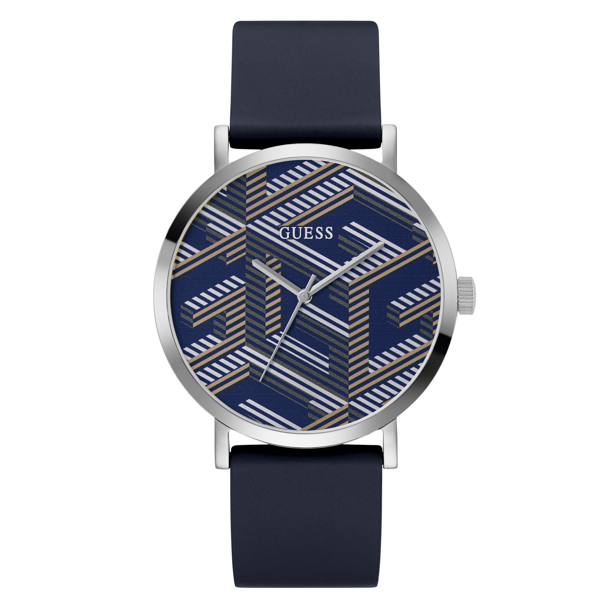 Guess G Bossed Navy Round Quartz Men Watch