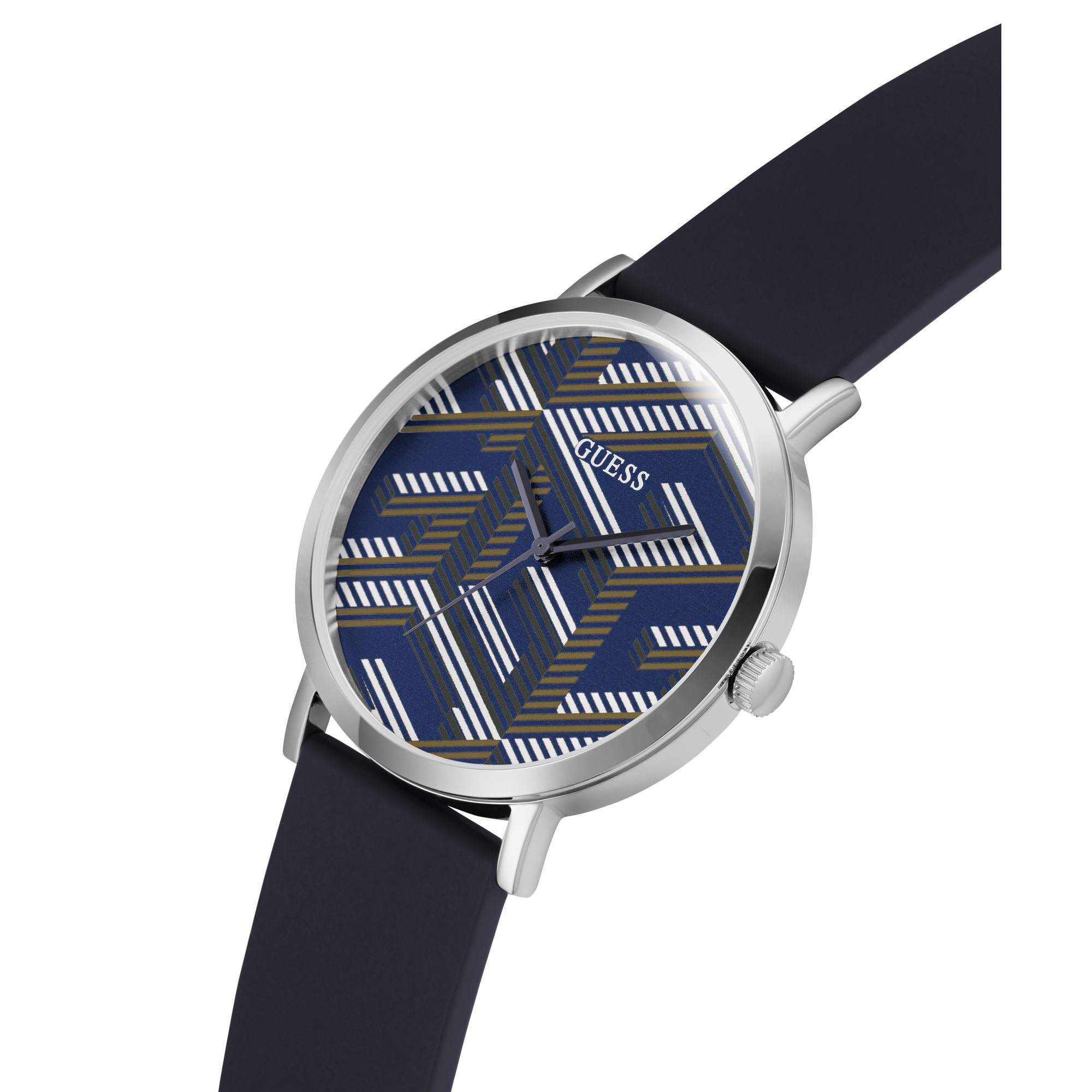 Guess G Bossed Navy Round Quartz Men Watch