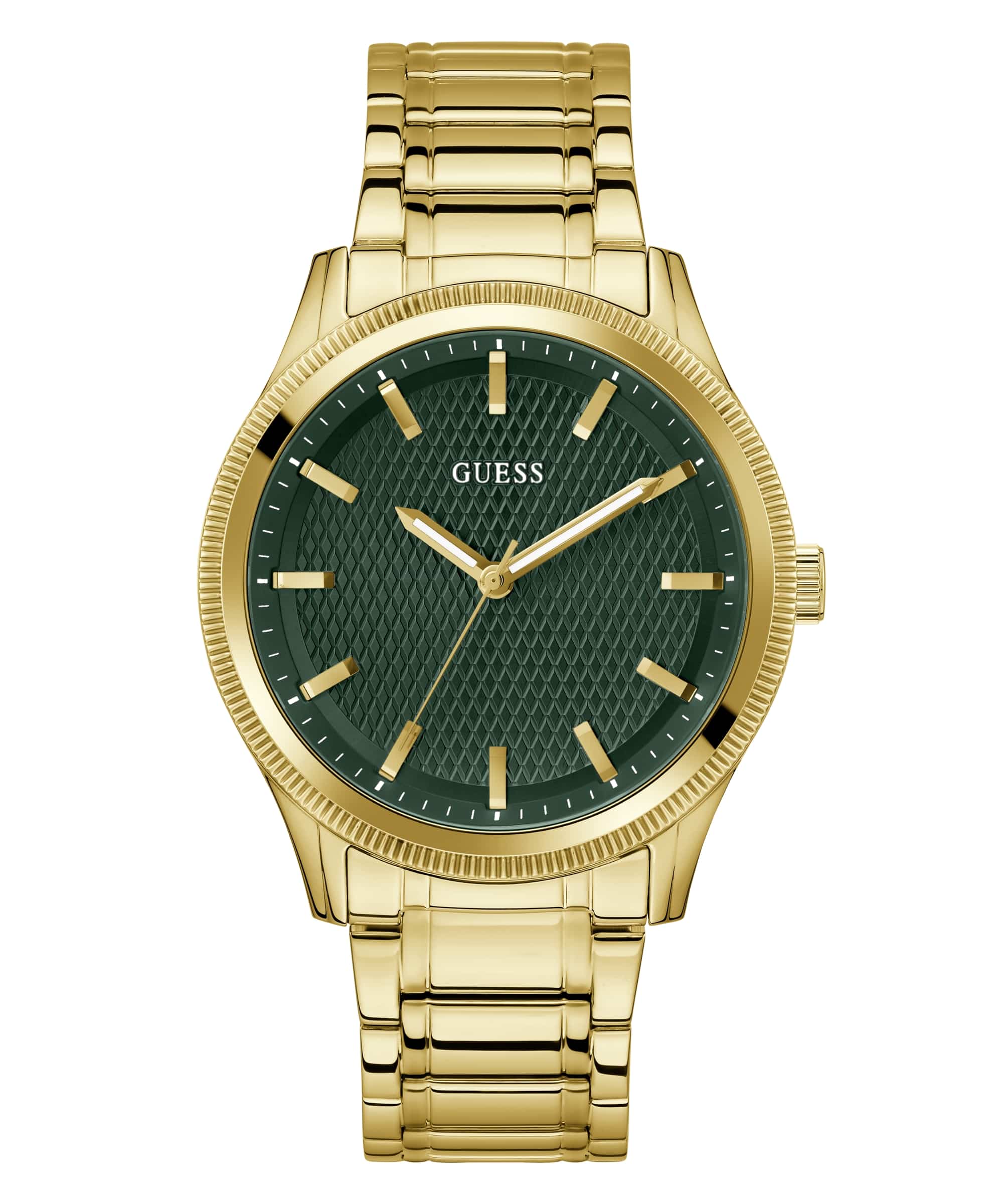Guess Mens Dress Green Dial Round Case Analog Men Watch At JUST WATCHES