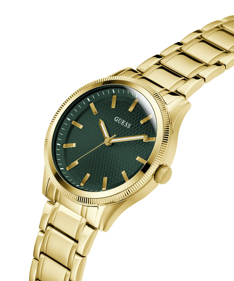 Guess Gold Round Dial Analog Men Watch Watch Guess