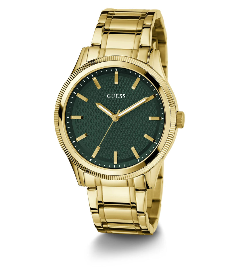 Guess Gold Round Dial Analog Men Watch Watch Guess