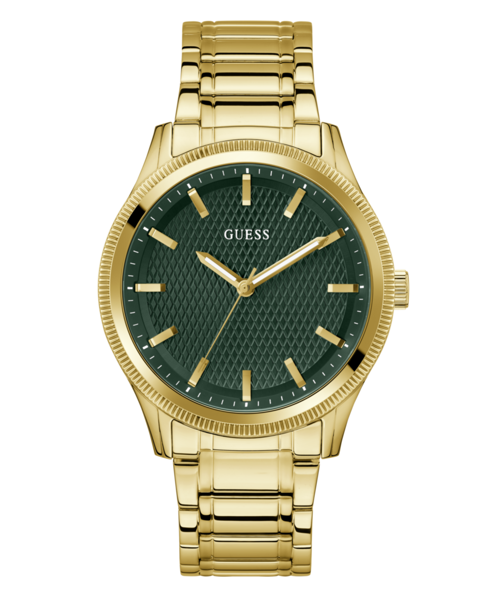 Guess Gold Round Dial Analog Men Watch