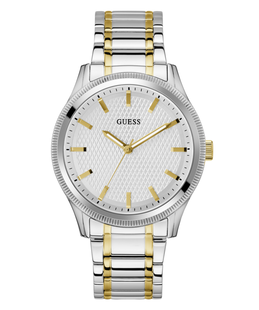 Guess Silver Round Dial Analog Men Watch Watch Guess