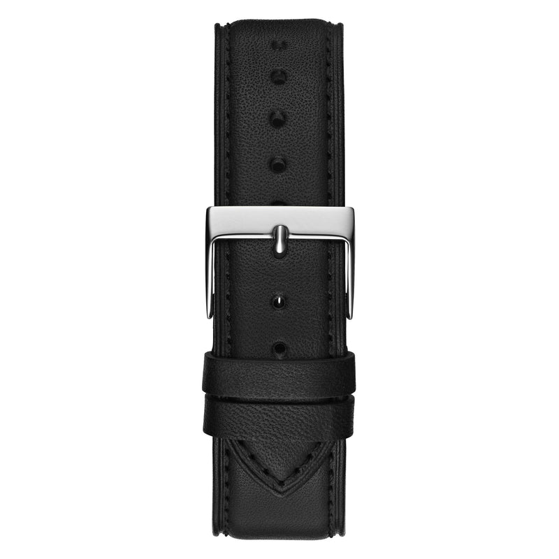 Guess Crescent Leather Black Round Dial Quartz Analog Men Watch Watch Guess