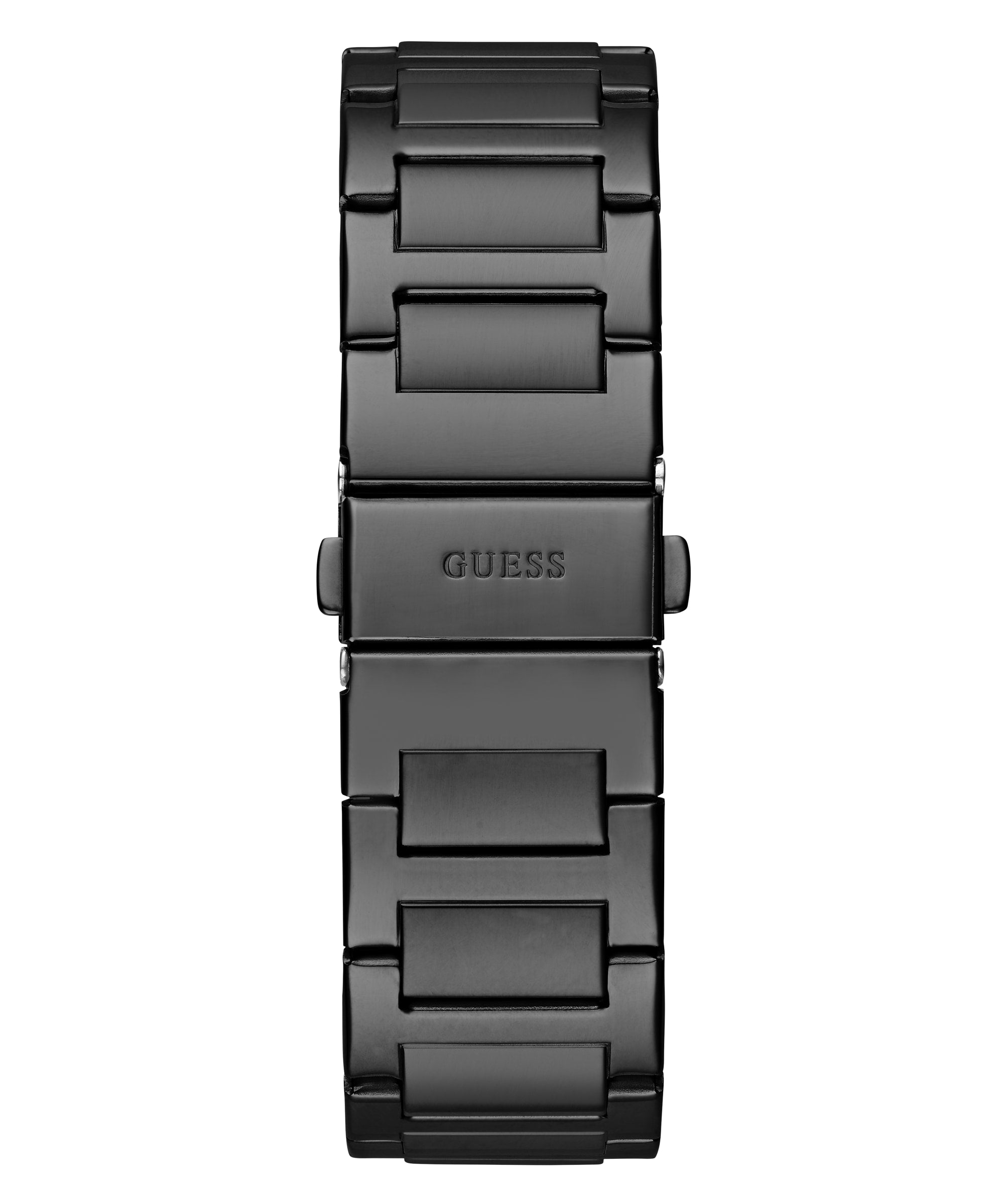 Orologio multifunzione Guess Matrix con quadrante oro e cinturino in gomma nera per uomo Orologio multifunzione Guess Matrix con quadrante oro e cinturino in gomma nera per uomo