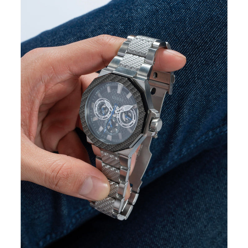 Guess Indy Grey Round Dial Quartz Analog Men Watch Watch Guess