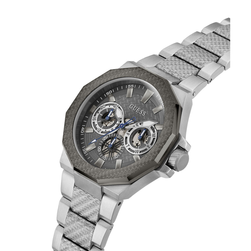 Guess Indy Grey Round Dial Quartz Analog Men Watch Watch Guess