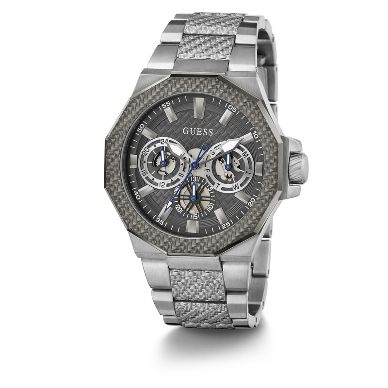 Guess Indy Grey Round Dial Quartz Analog Men Watch Watch Guess