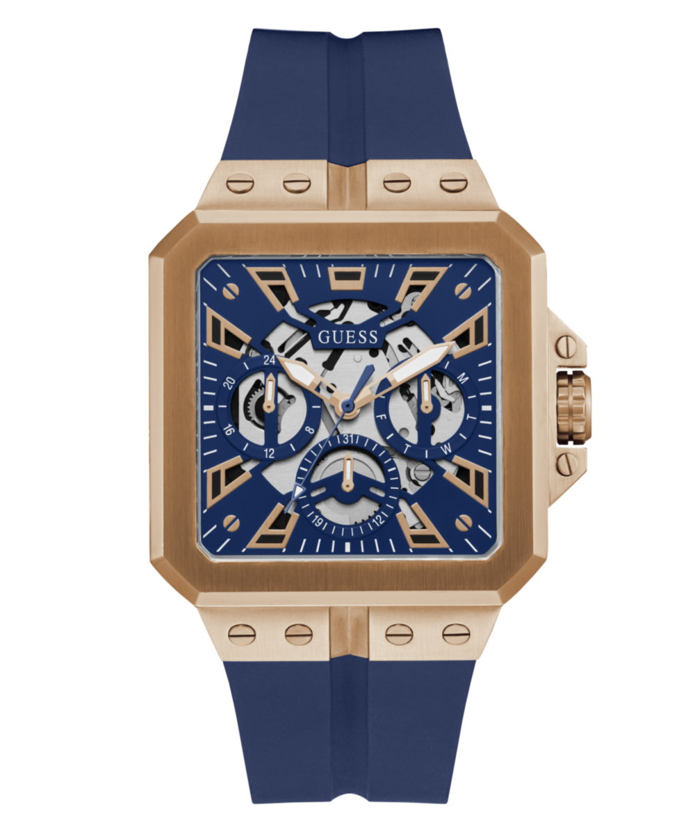 Guess Rose gold Square Dial Multi-function Men Watch