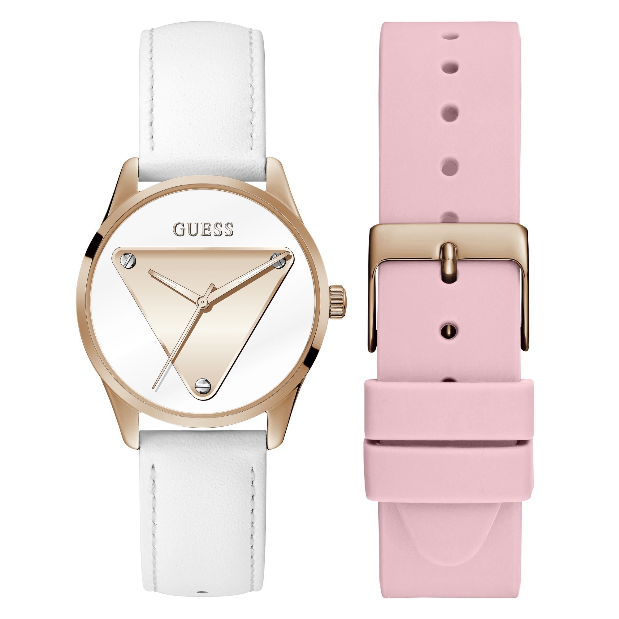 Guess Gbs Emblem Rose Gold Round Dial Quartz Analog Women Watch Watch Guess