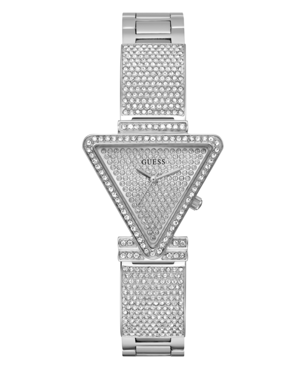 Guess Fame Silver Tone Triangle Dial Quartz Analog Women Watch