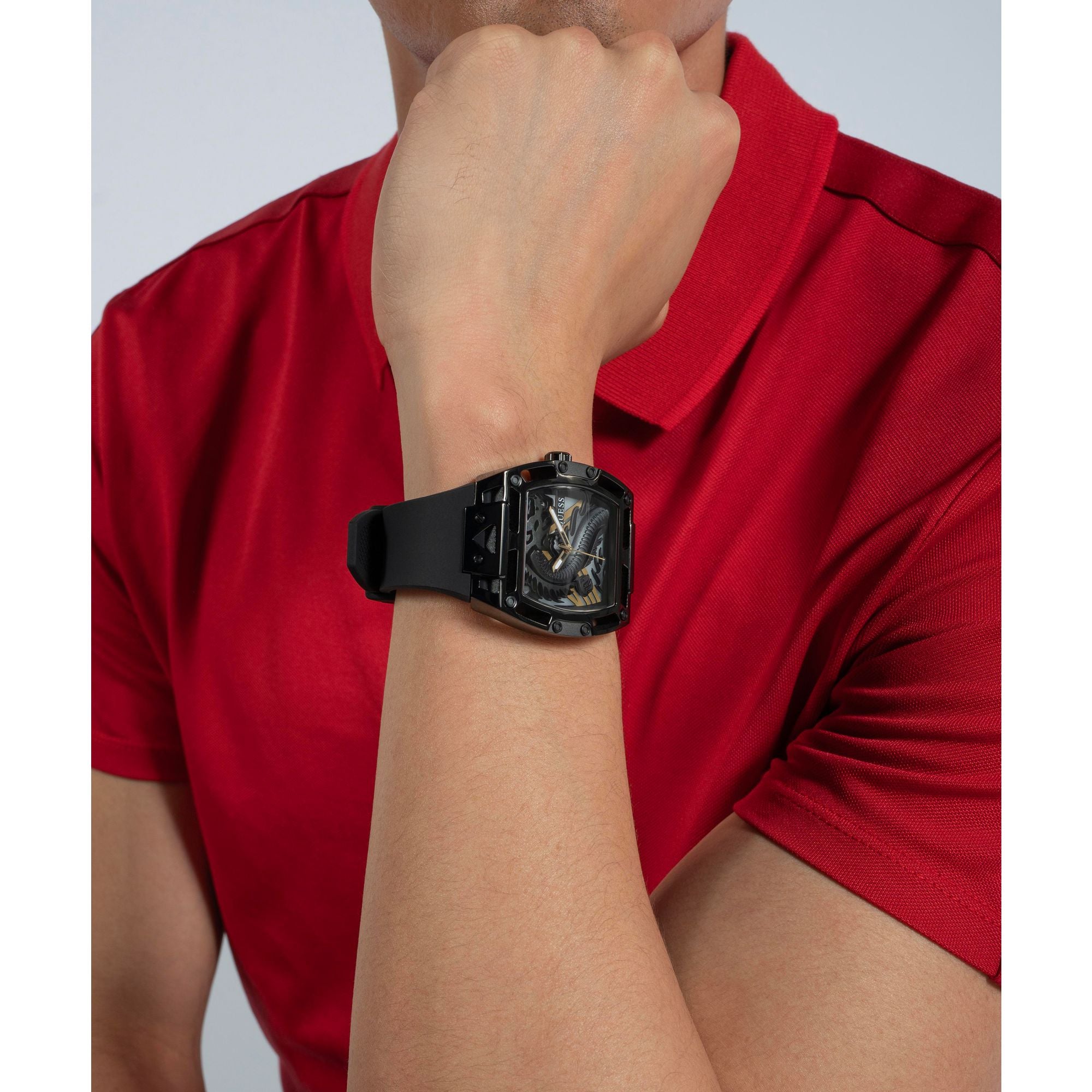 Guess Legend Black Rectangle Dial Quartz Analog Men Watch