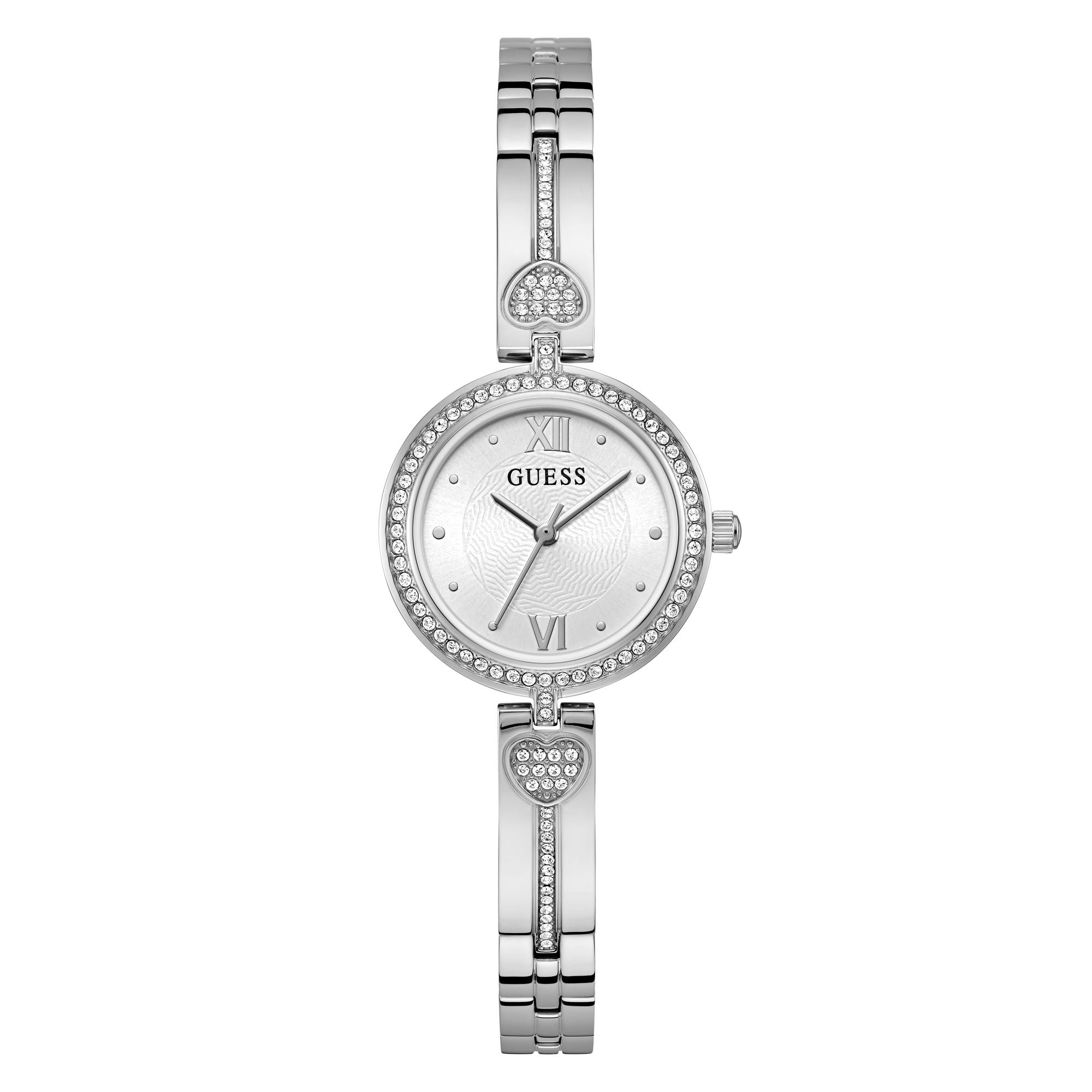 Guess Gb Lovey White Round Dial Quartz Analog Women Watch Watch Guess