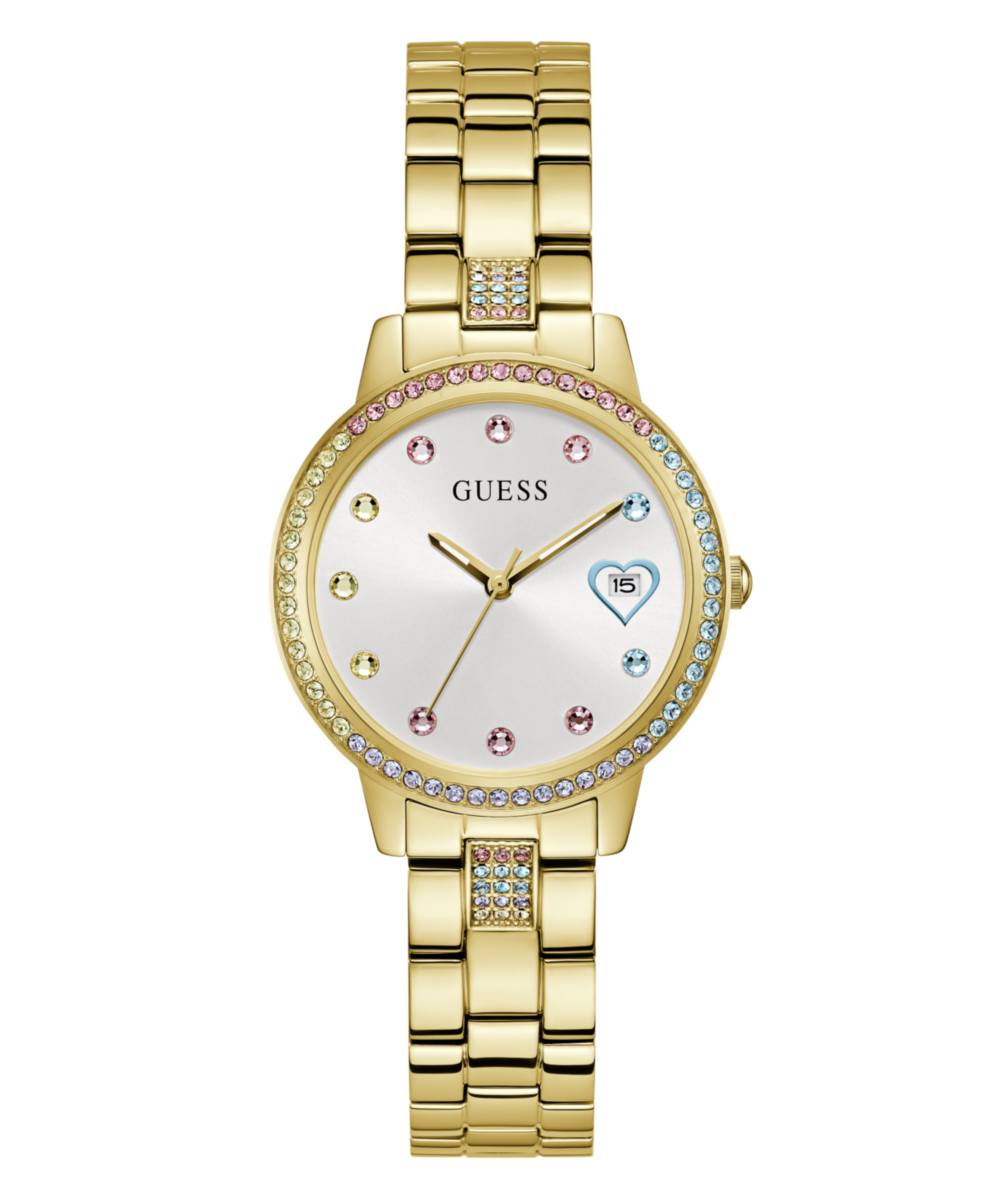 Guess White Round Dial Quartz Analog Women Watch Watch Guess