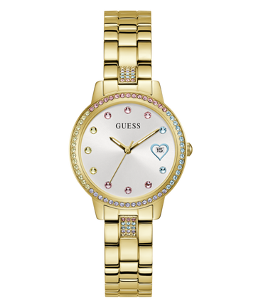 Guess White Round Dial Quartz Analog Women Watch Watch Guess