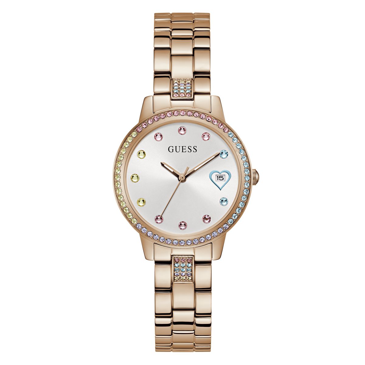 Guess White Round Dial Quartz Analog Women Watch GW0657L3 At