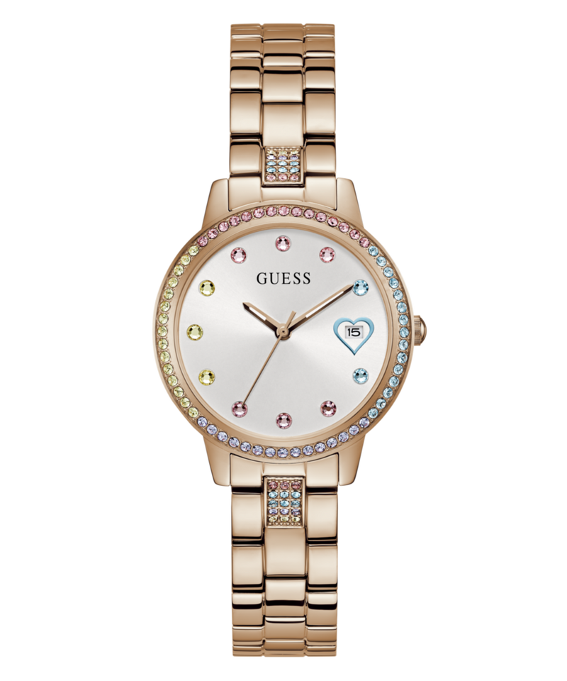 Guess White Round Dial Quartz Analog Women Watch Watch Guess