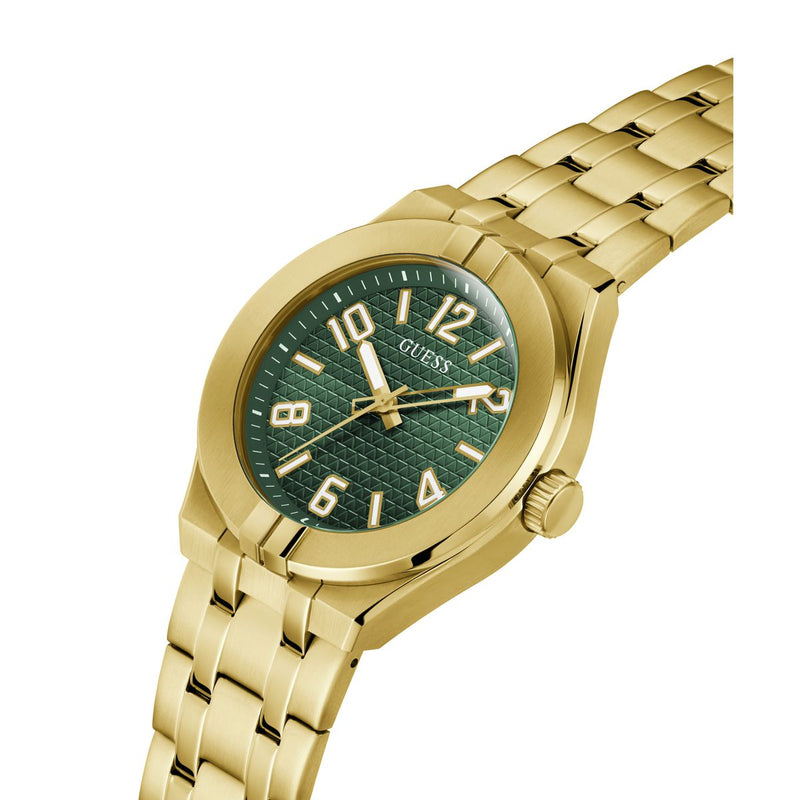 Guess Green Round Dial Quartz Analog Men Watch Watch Guess