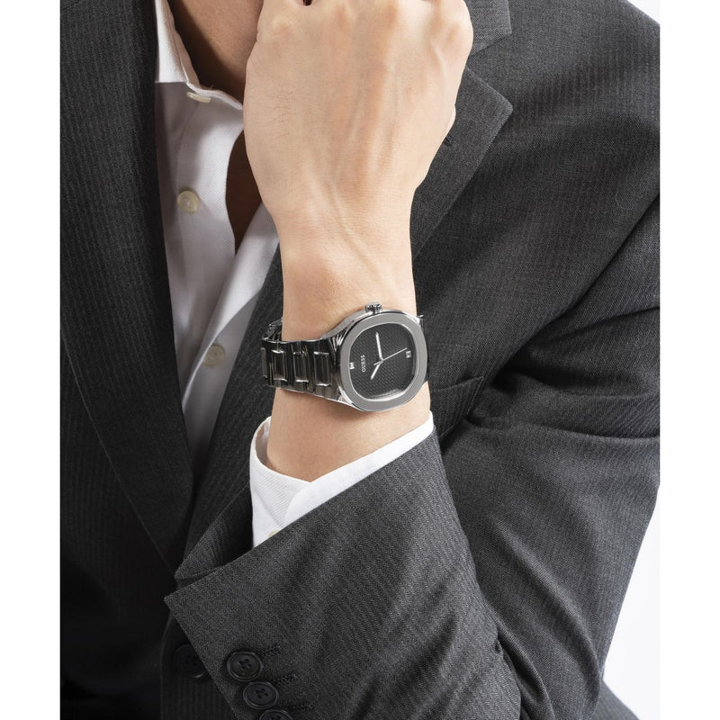 Guess Headline Black Square Dial Quartz Analog Men Watch Watch Guess