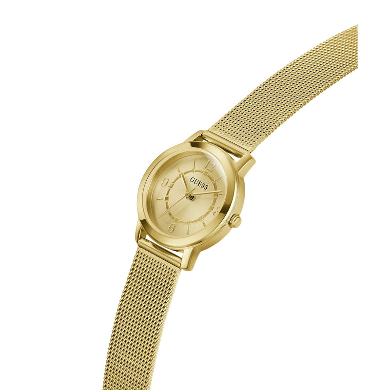 Guess Melody Champagne Round Dial Quartz Analog Women Watch Watch Guess