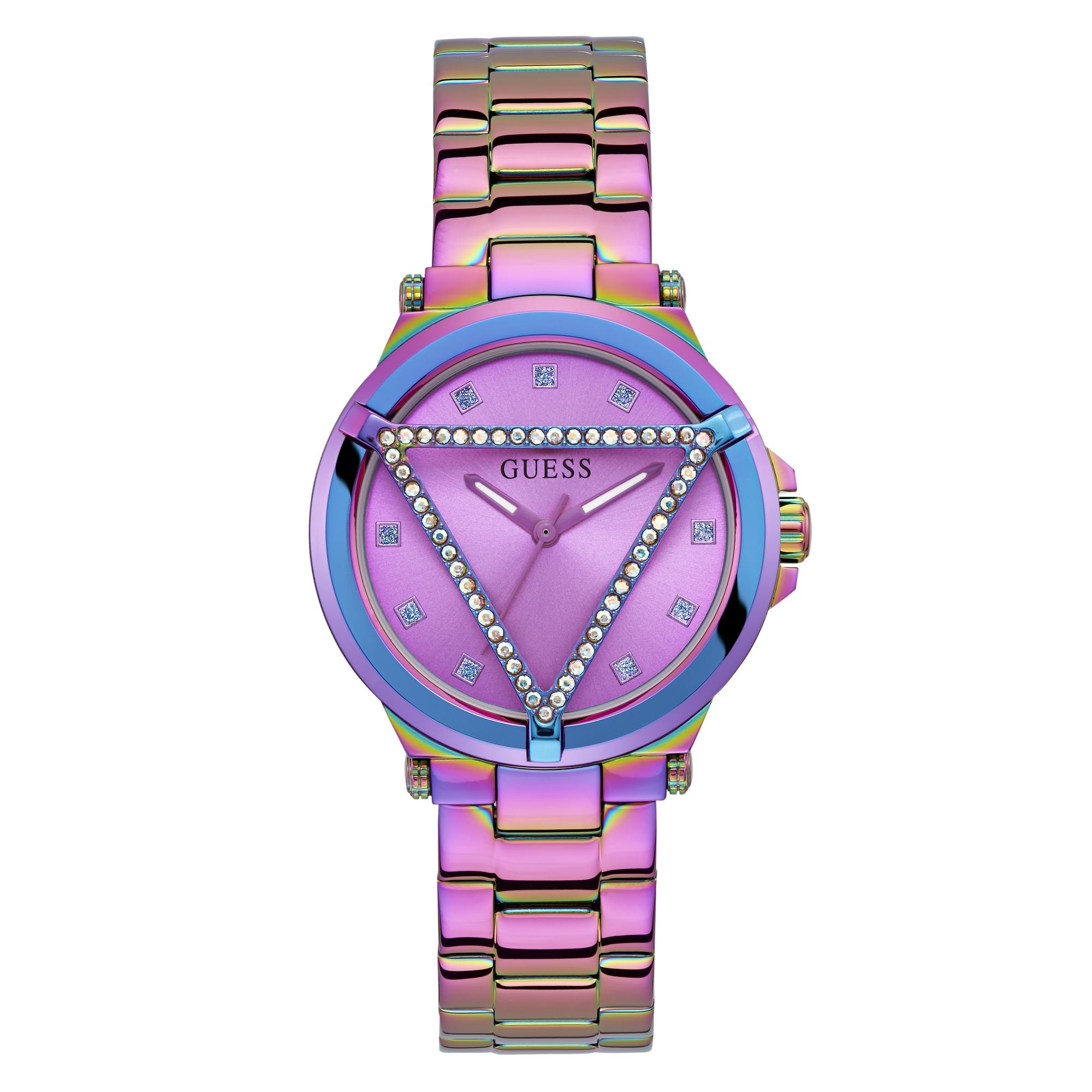 Guess Trim Glam Purple Round Quartz Women Watch