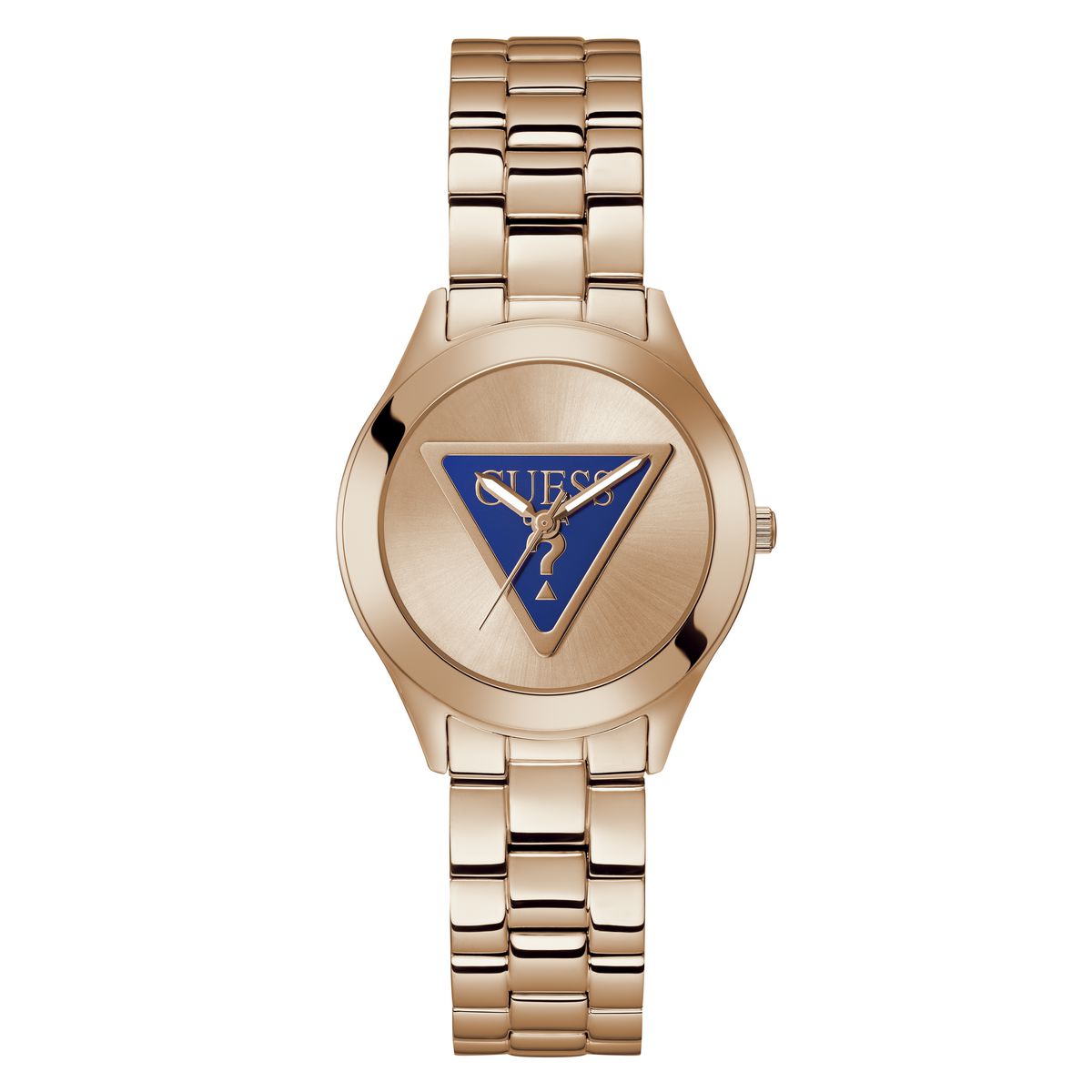 Guess Tri Plaque Rose gold Round Dial Quartz Analog Women Watch Watch Guess