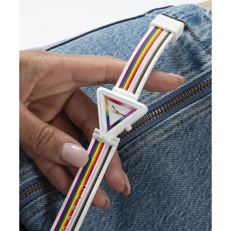 Guess Fame Multicolor Triangle Dial Quartz Analog Women Watch Watch Guess