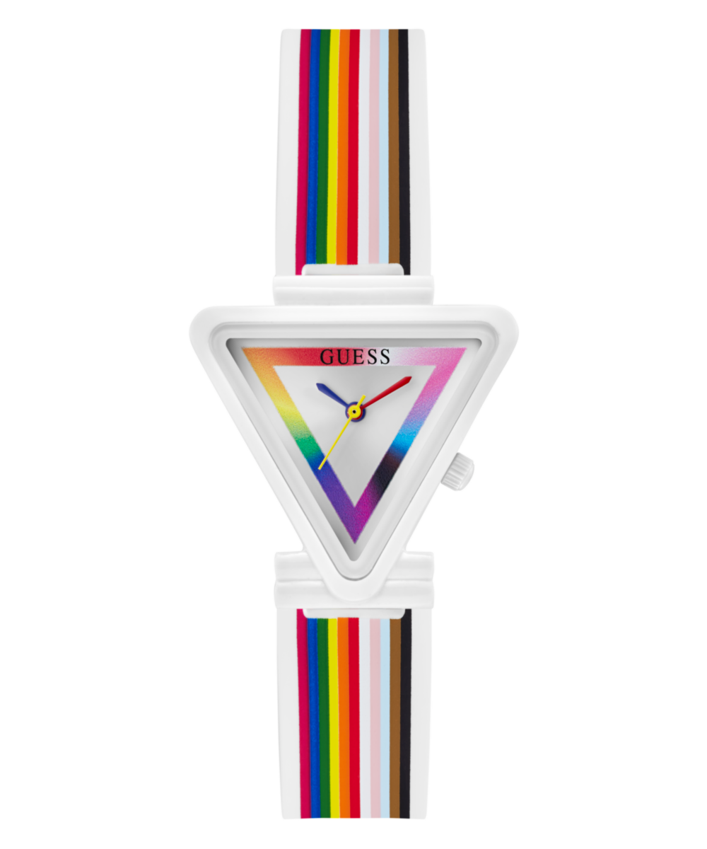 Guess Gt Fame White Triangle Quartz Women Watch Watch Guess