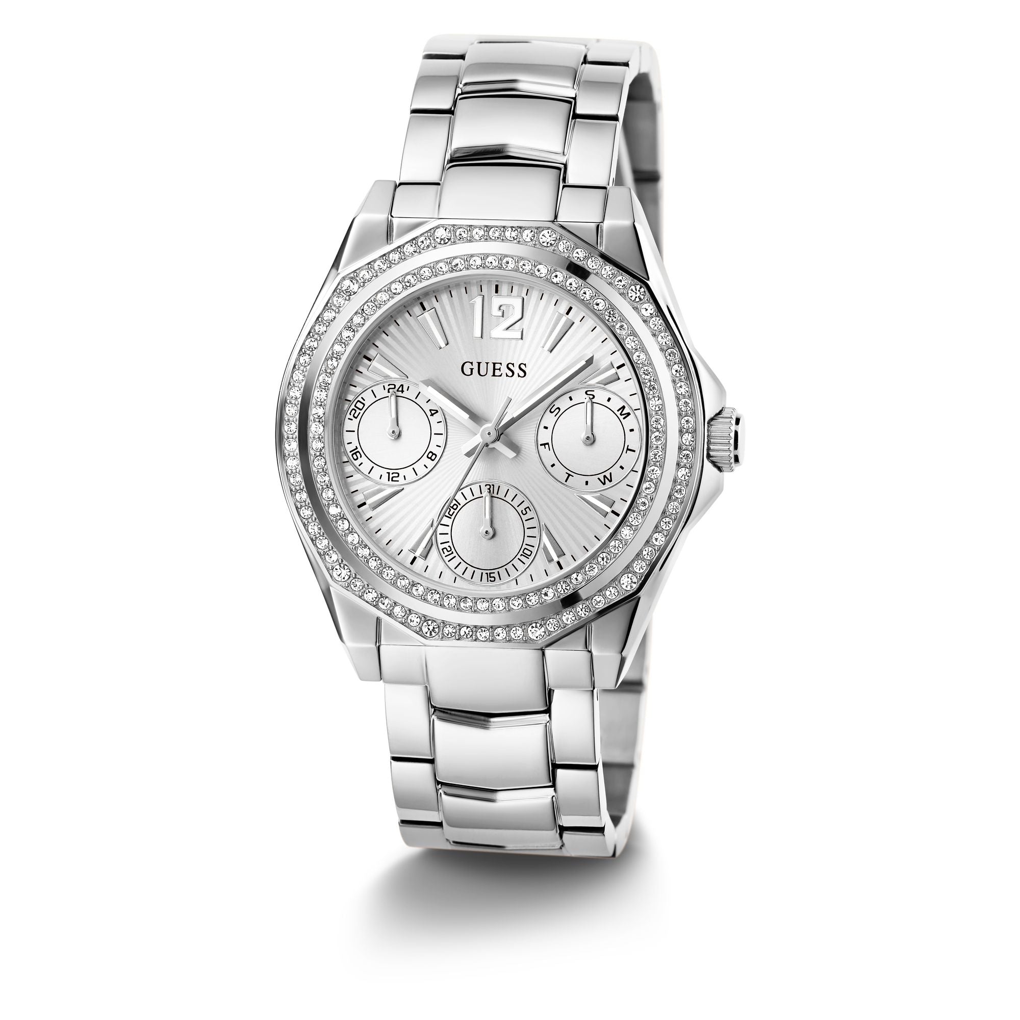 Guess Ritzy Silver Tone Round Dial Quartz Analog Women Watch