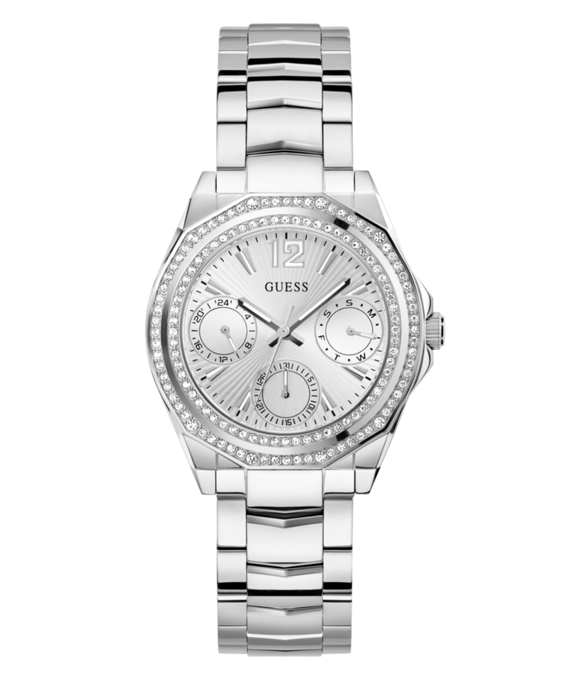 Guess Ritzy Silver Tone Round Dial Quartz Analog Women Watch Watch Guess