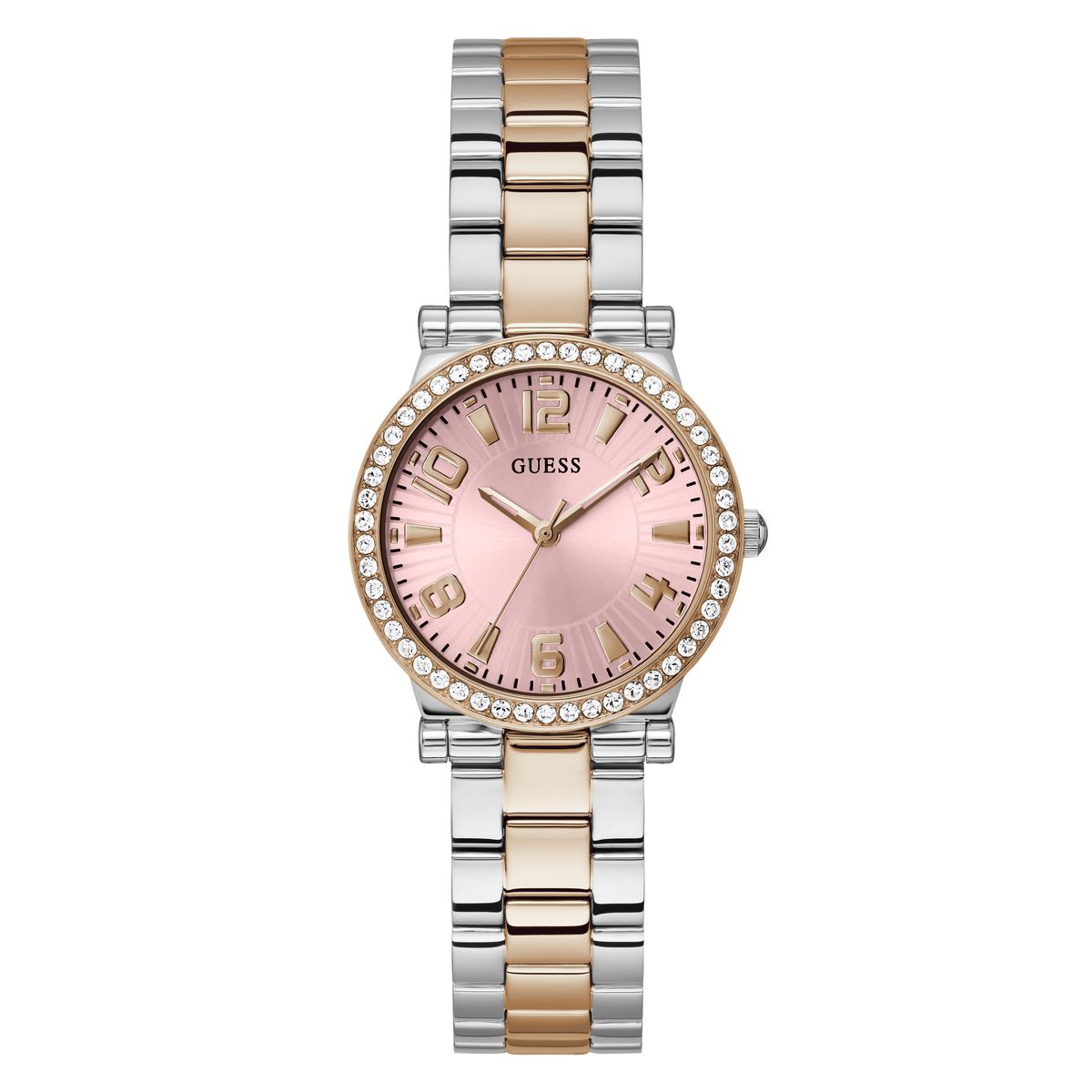 Guess Fawn Pink Round Dial Quartz Analog Women Watch Watch Guess