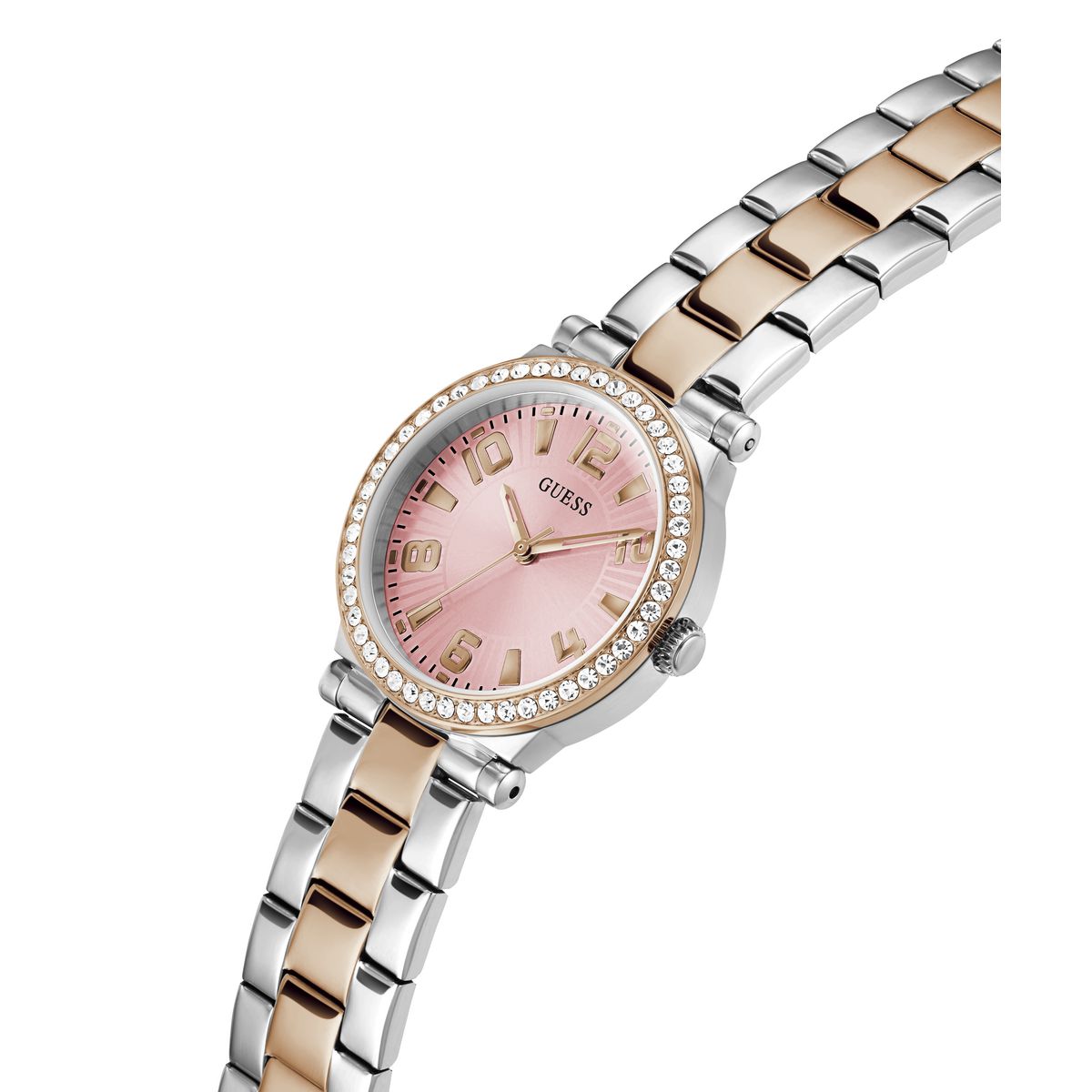 Guess Fawn Pink Round Dial Quartz Analog Women Watch Watch Guess
