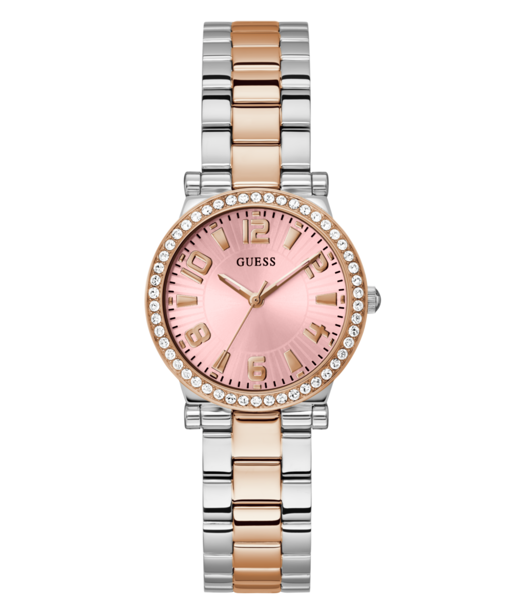 Guess Fawn Pink Round Dial Quartz Analog Women Watch Watch Guess