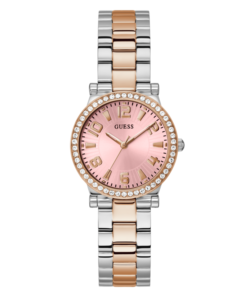 Guess Fawn Pink Round Dial Quartz Analog Women Watch Watch Guess