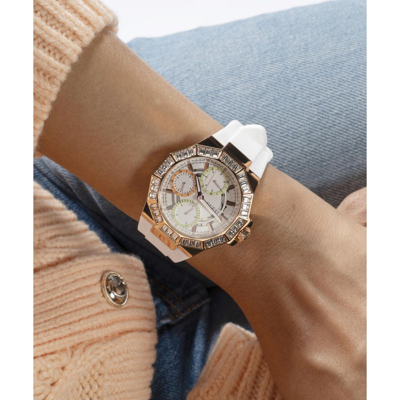Guess Selene White Round Dial Quartz Analog Women Watch Watch Guess