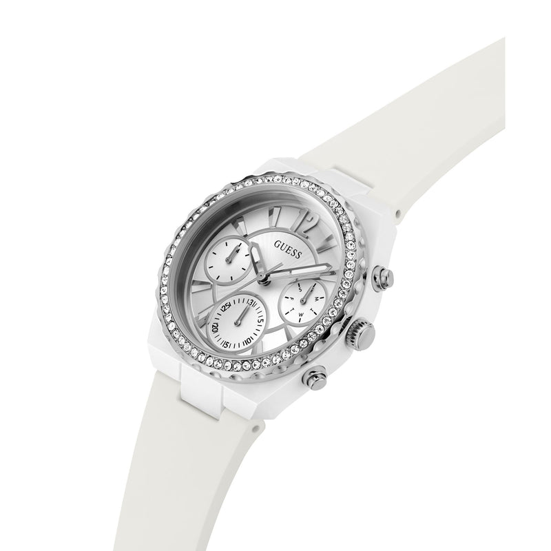 Guess Diana White Round Dial Quartz Analog Women Watch Watch Guess