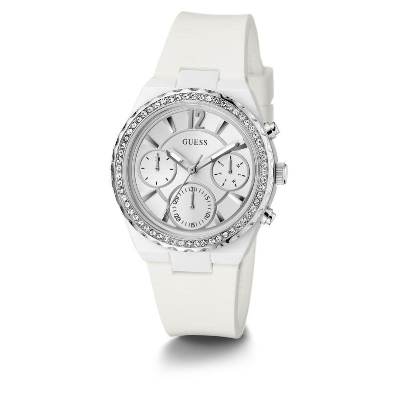 Guess Diana White Round Dial Quartz Analog Women Watch Watch Guess