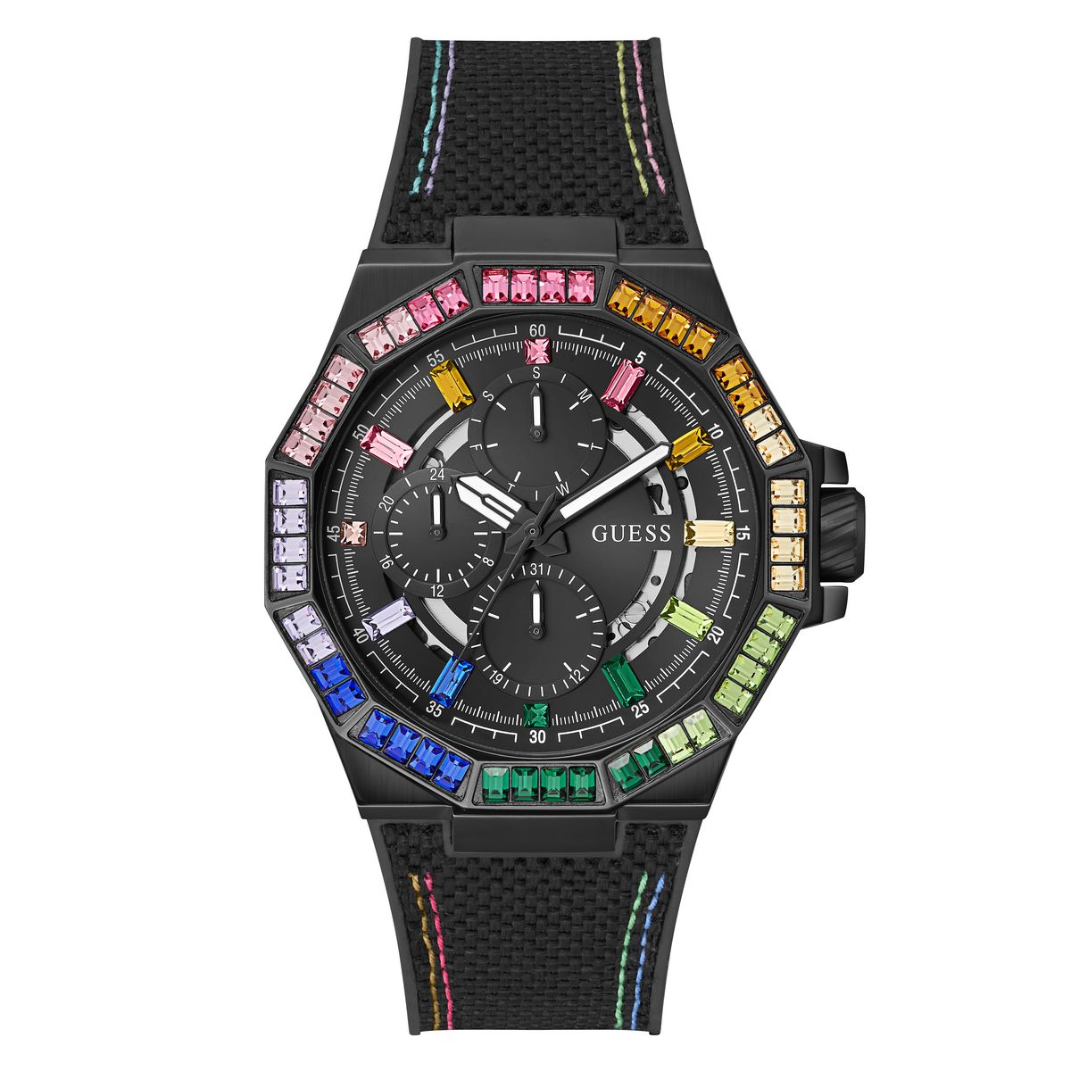 Guess Energy Black Round Dial Quartz Analog Men Watch